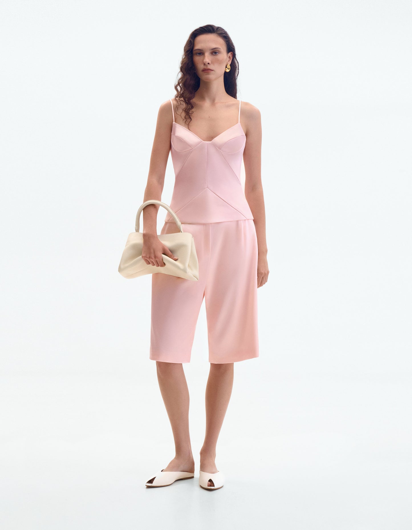 Pink satin short ELENA REVA