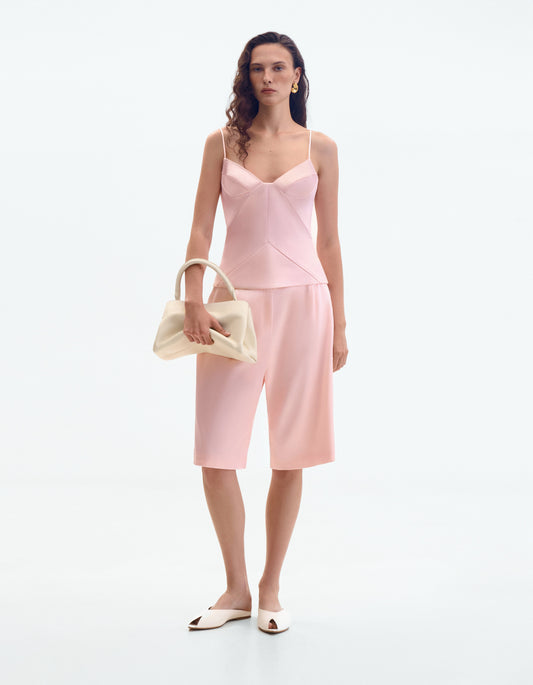 Pink satin short ELENA REVA