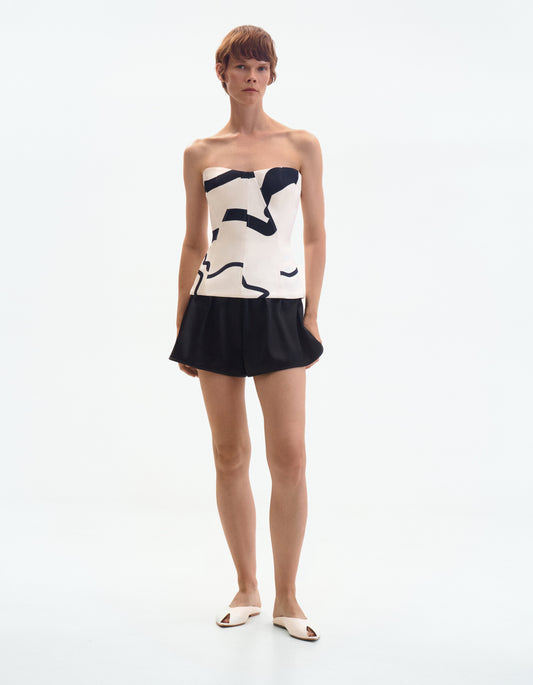 Black satin short ELENA REVA