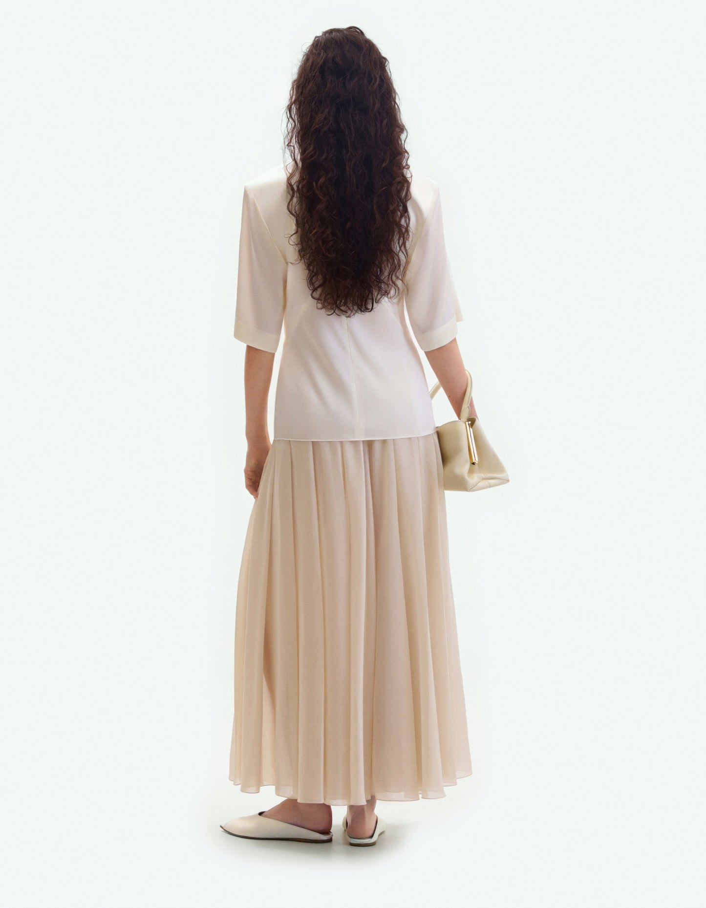 Cream midi skirt ELENA REVA