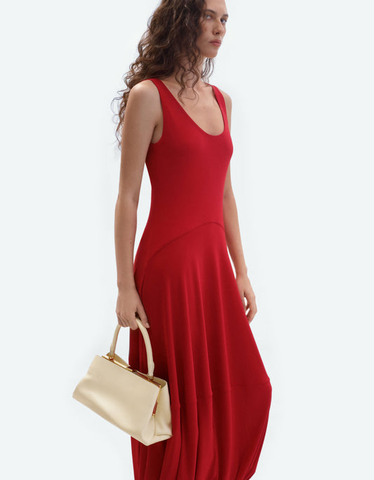 Red jersey midi dress ELENA REVA