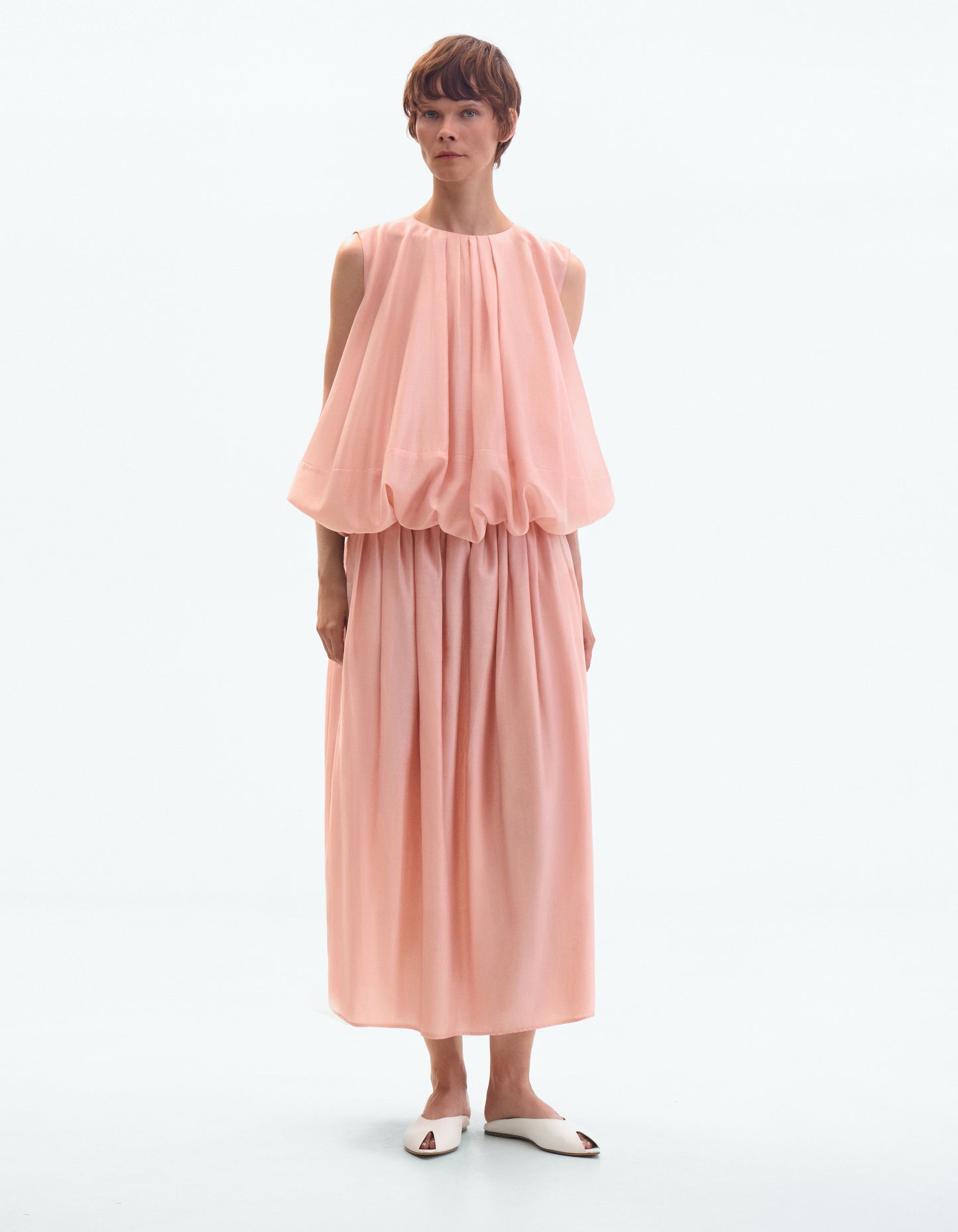 Dusky pink balloon top ELENA REVA