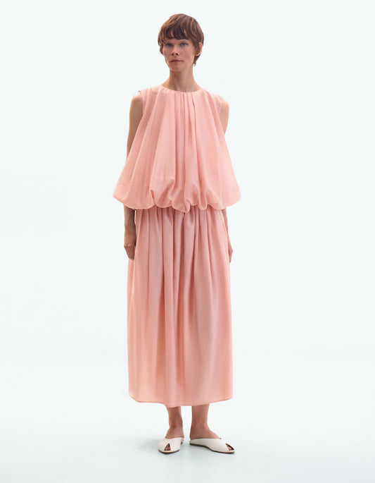Dusky pink balloon top ELENA REVA