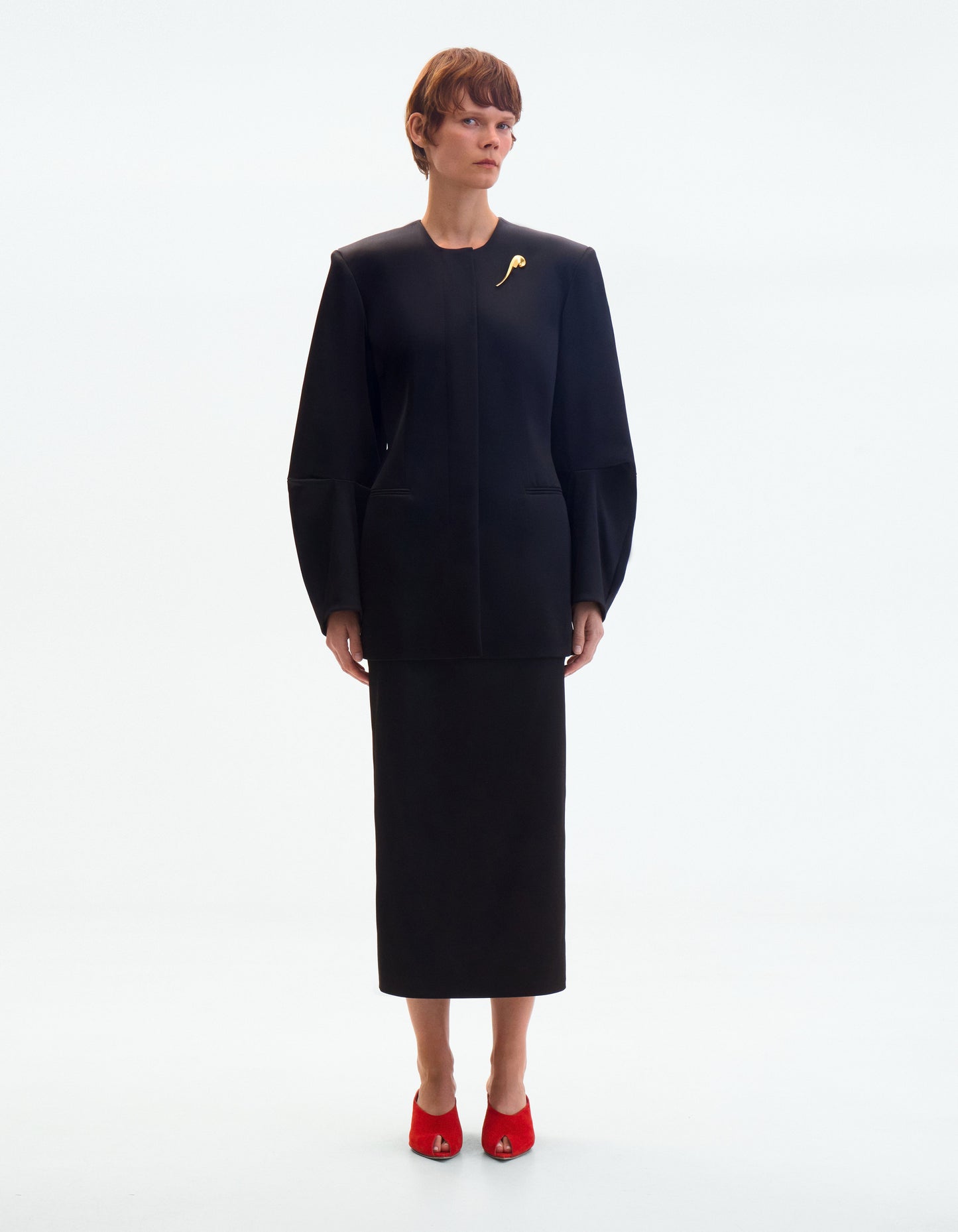 Black satin skirt ELENA REVA