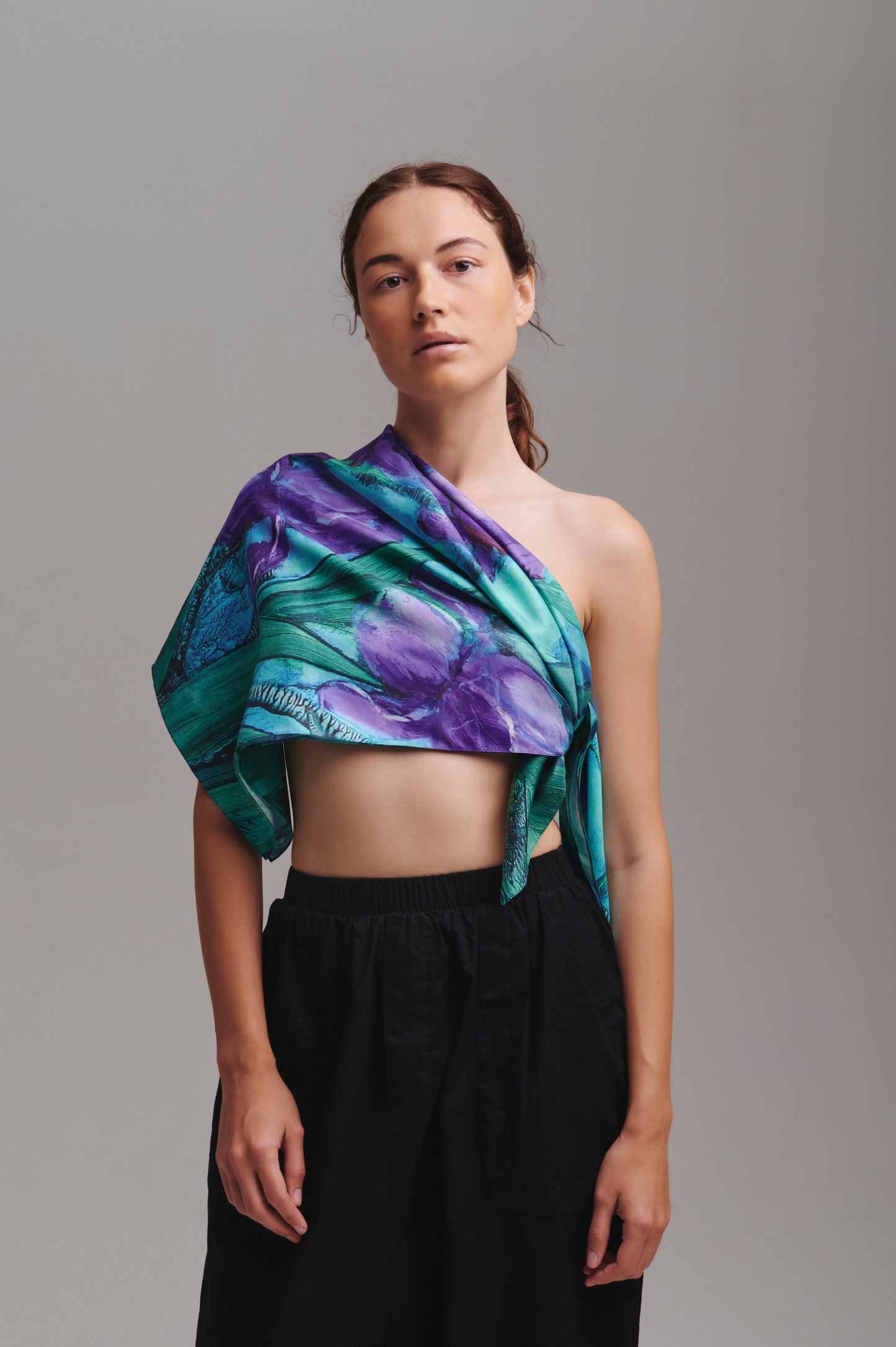 Silk Scarf Irises OLIZ