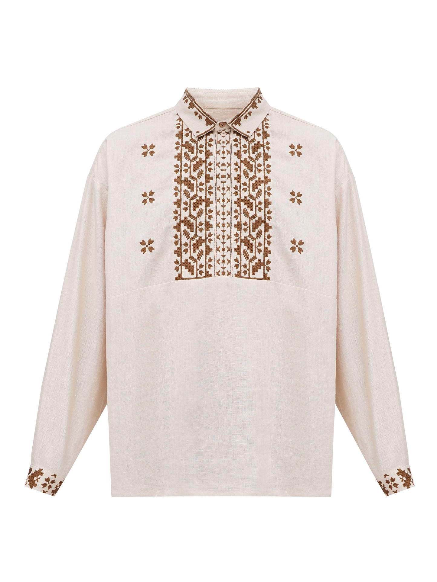 Men's embroidered shirt with a collar Chernihivska ETNODIM