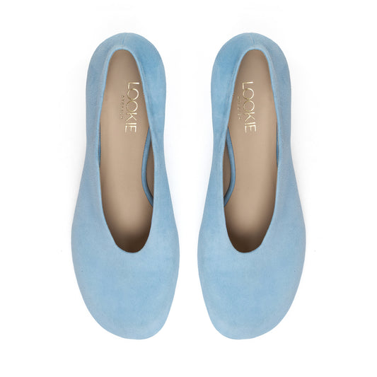 Fiona blue suede pumps LOOKIE ATELIER