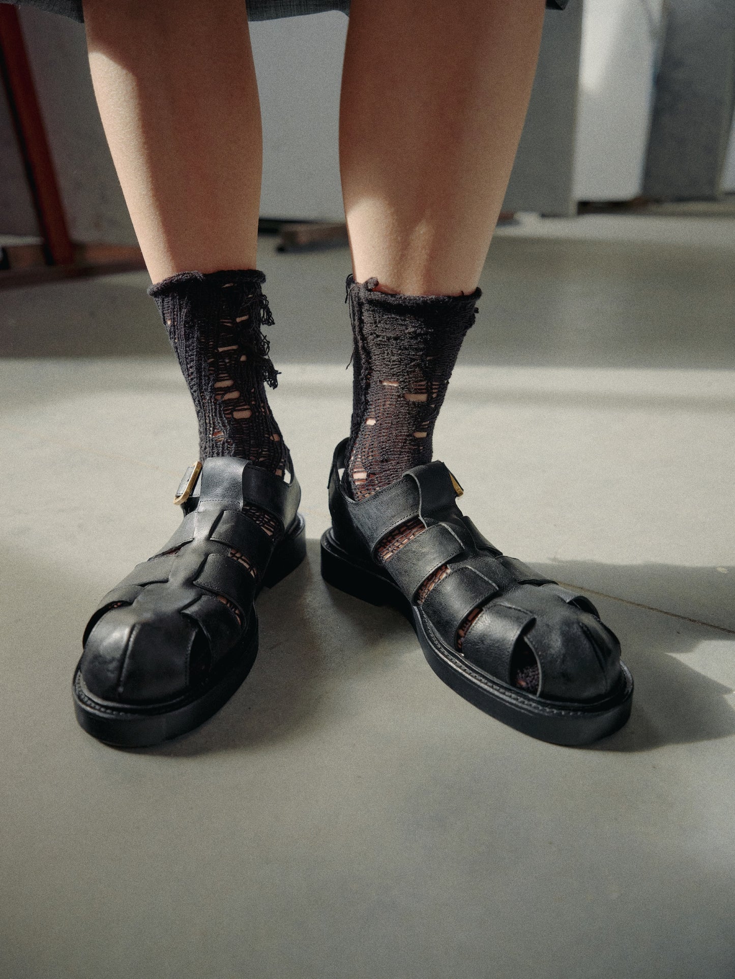 Grandpa Sandals Black HVOYA