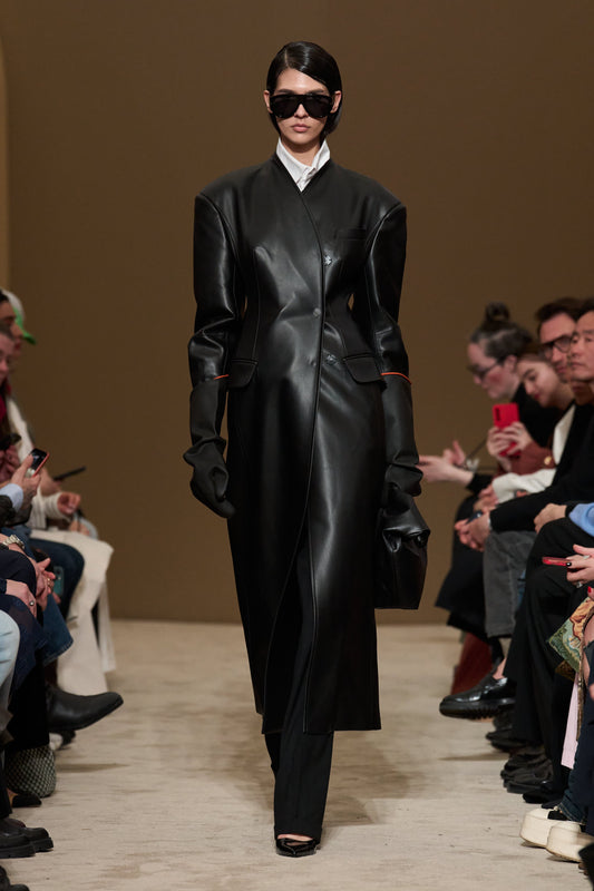 COAT #03 — Hourglass Faux Leather Coat GUDU