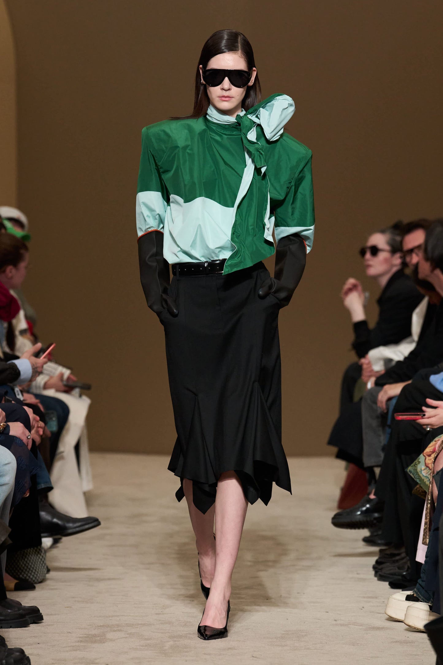 SKIRT#04 — Gored Fitted Midi Skirt GUDU
