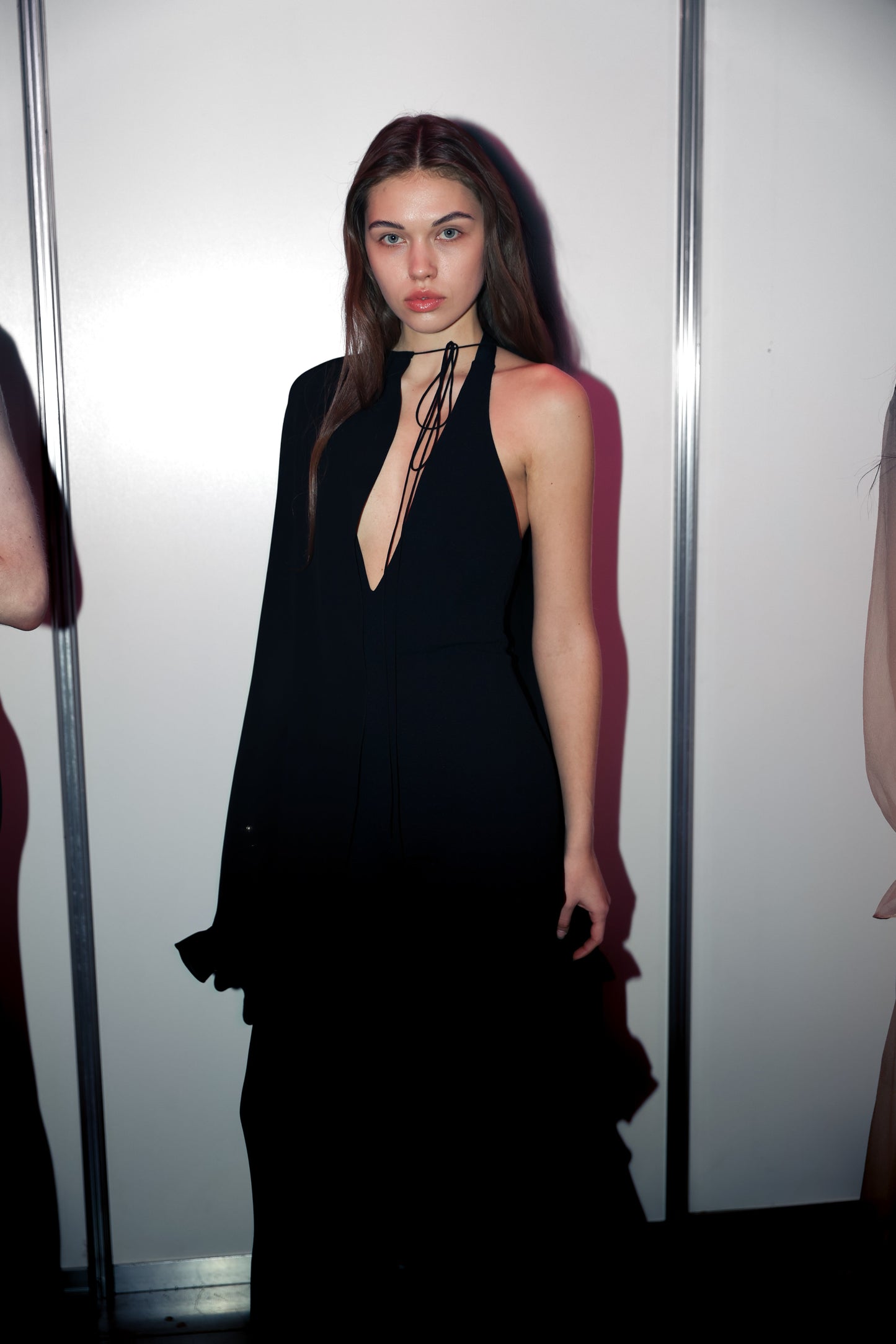 Silk cape with ruffles NOVITSKA