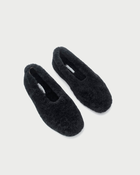 Fur-Fur Ballerinas Black Short HVOYA