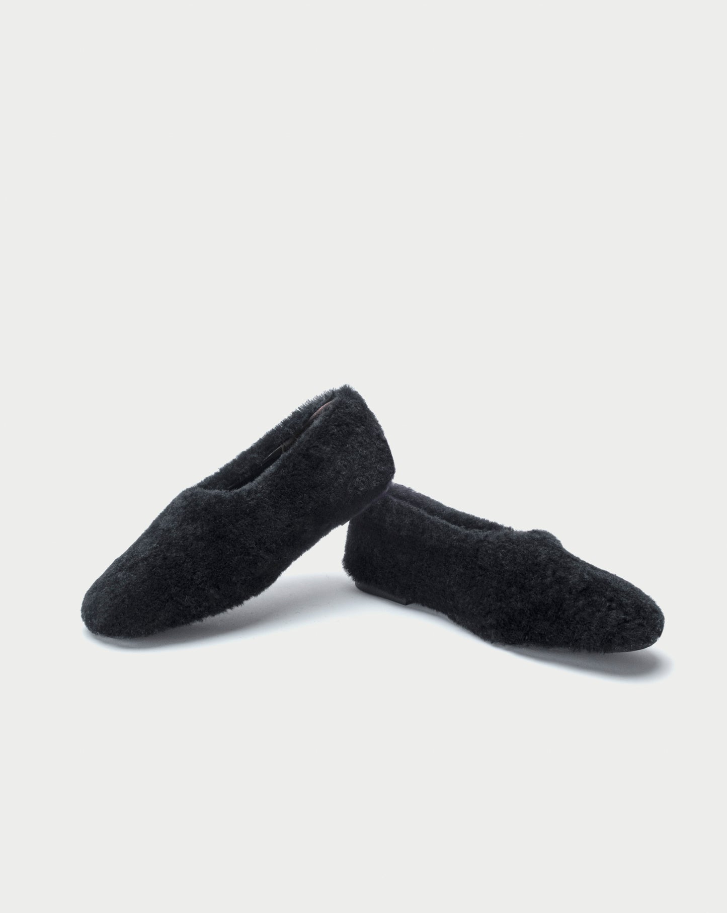 Fur-Fur Ballerinas Black Short HVOYA