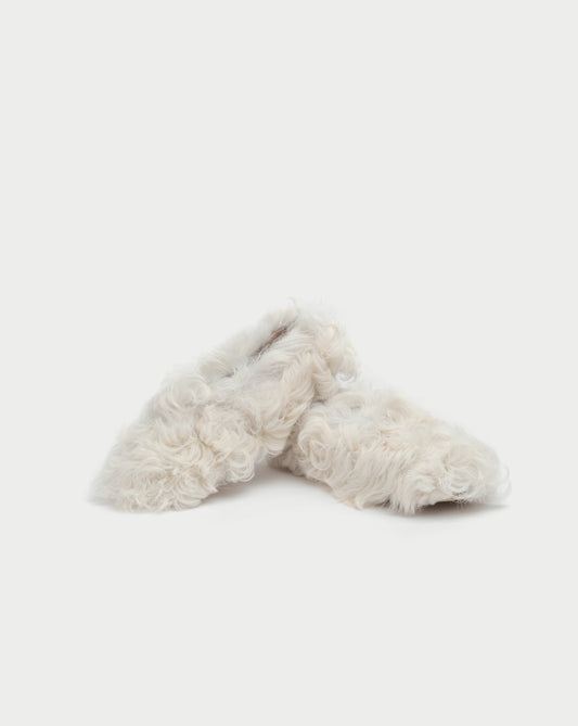 Fur-Fur Ballerinas Milk Long HVOYA