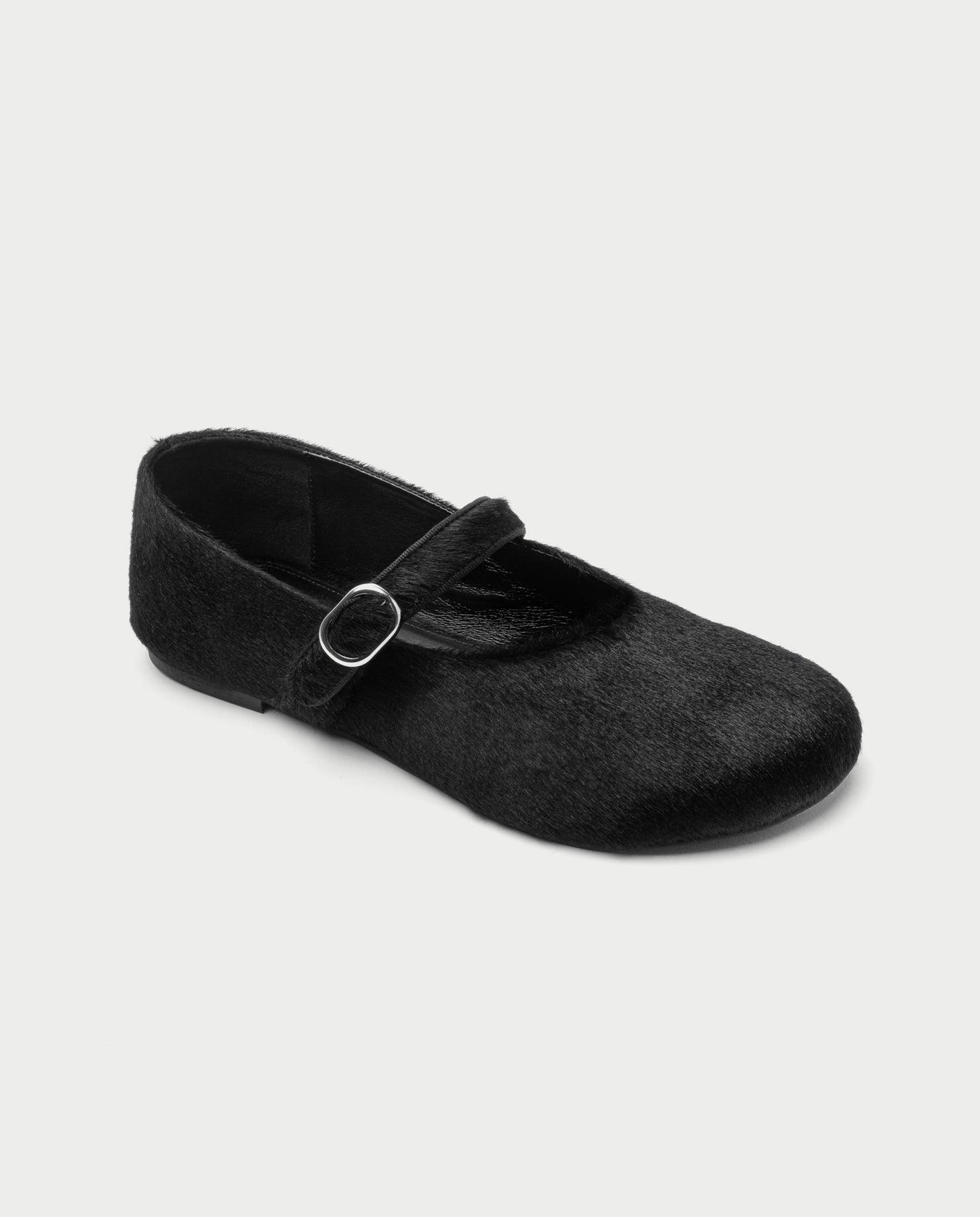 Mini Jane Ballerinas Black Cavallino HVOYA