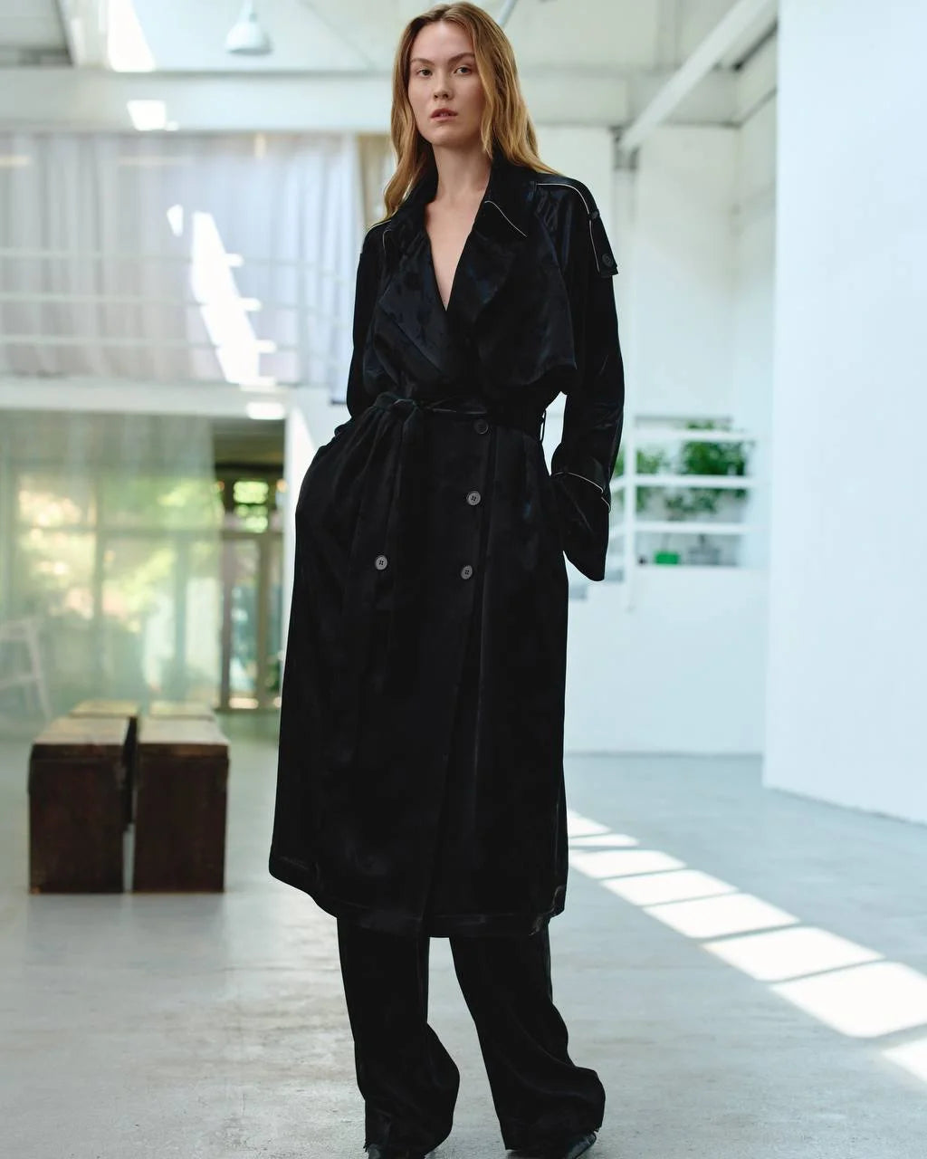 VISCOSE COAT KATERINA KVIT