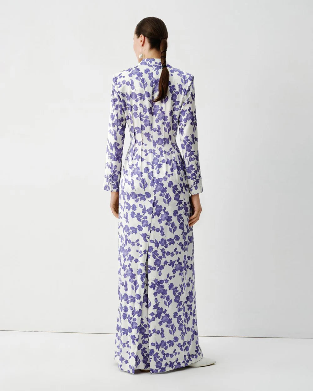 SILK MAXI JACKET WITH FLORAL PRINT ELENA REVA