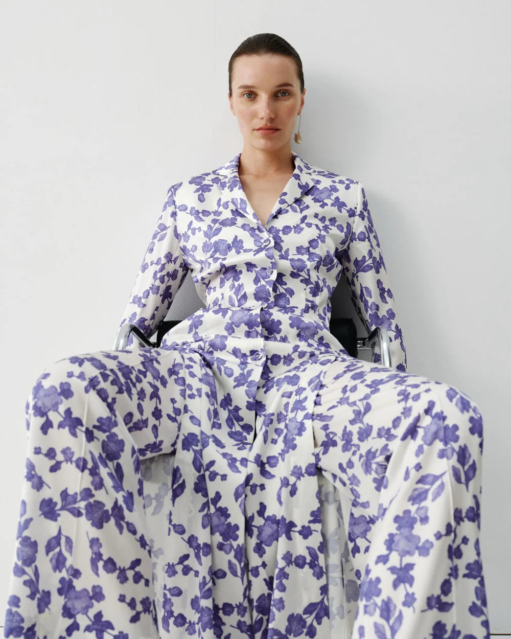 SILK MAXI JACKET WITH FLORAL PRINT ELENA REVA