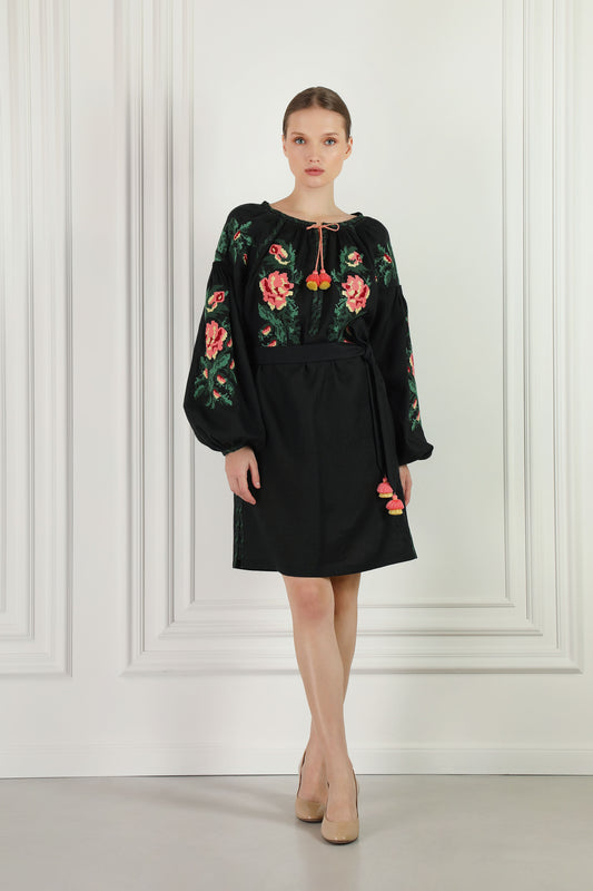 Miroslava black mini dress FOBERINI