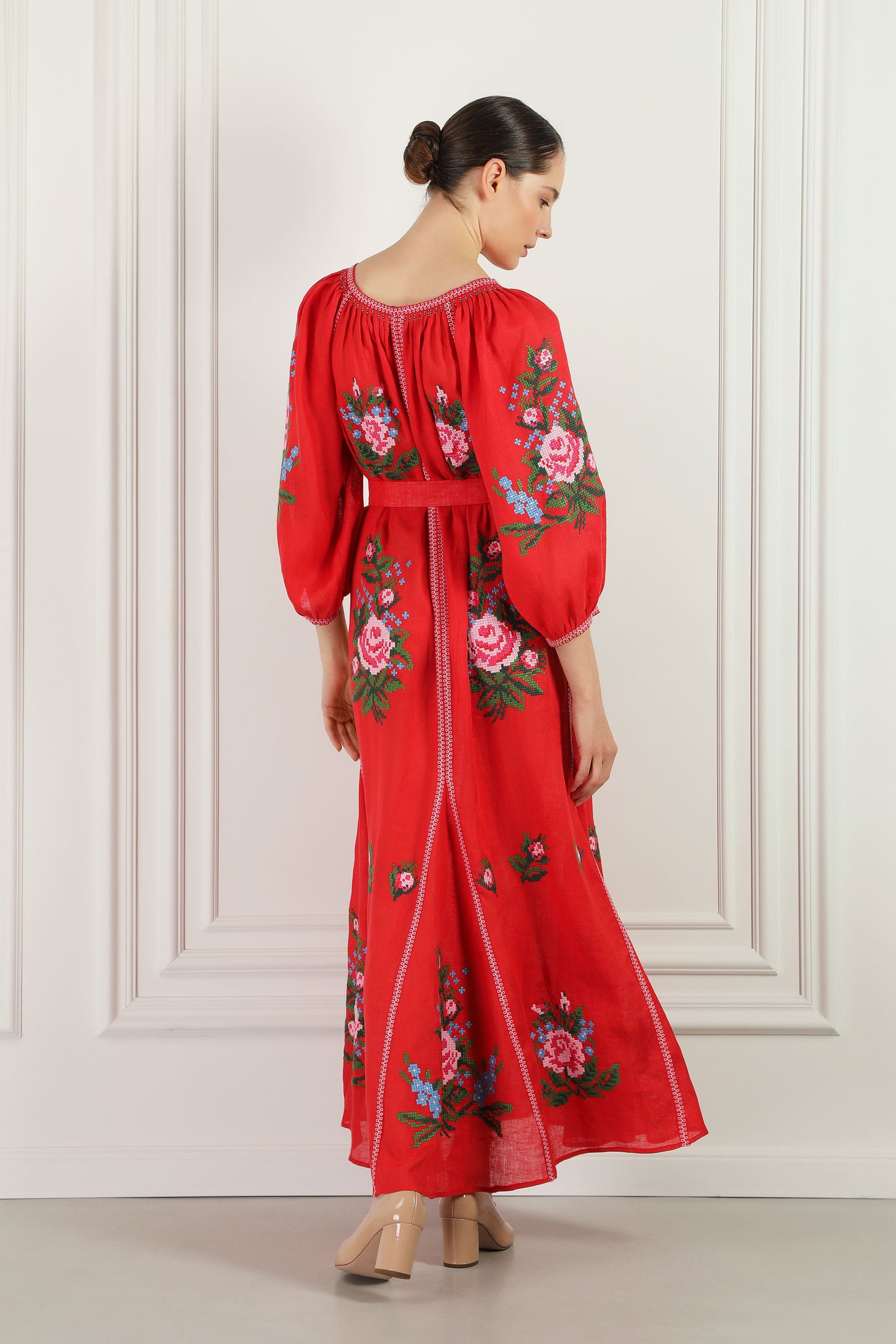 Evelina Red Maxi Dress FOBERINI