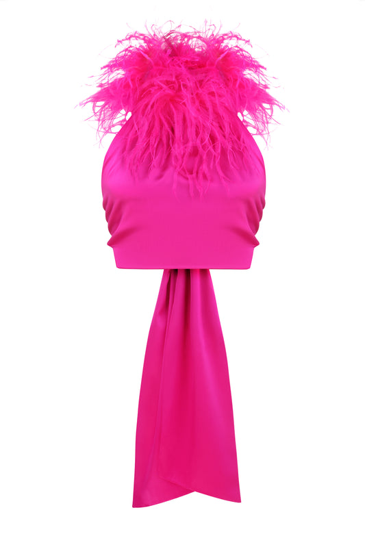 Kaia Top Fuchsia Feathers NUÉ