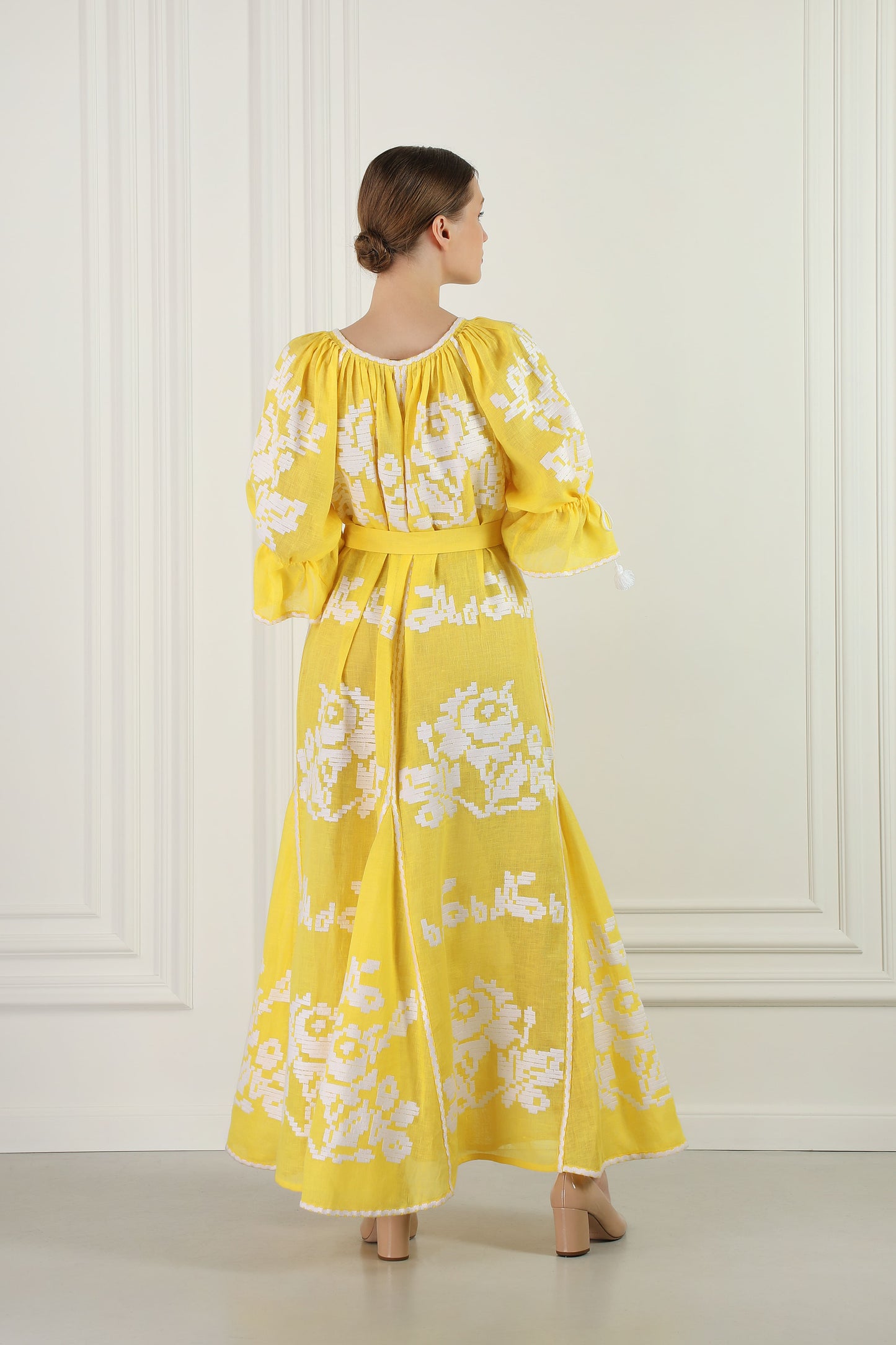 Kiss Of The Sun Yellow Maxi Dress FOBERINI