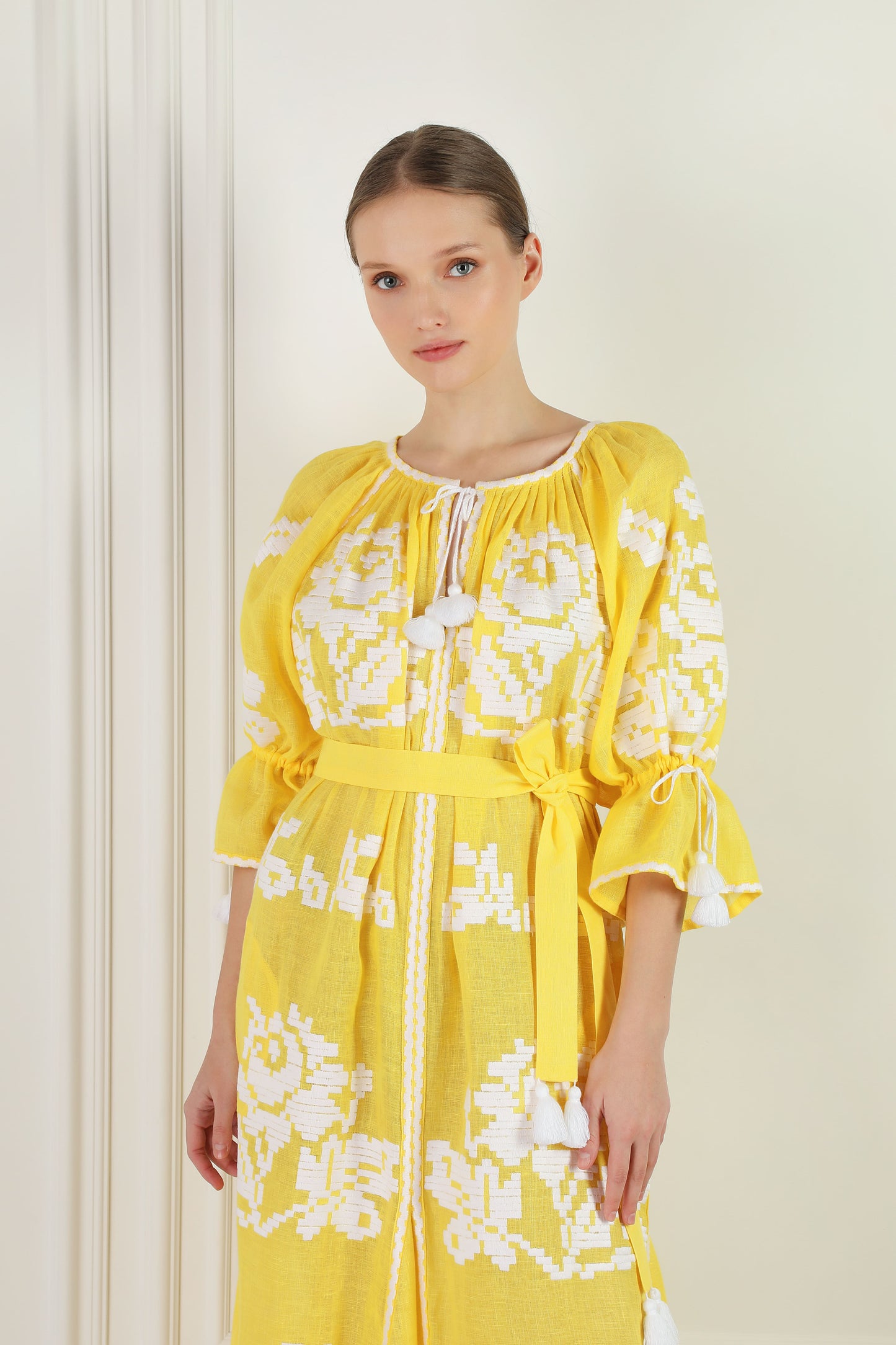 Kiss Of The Sun Yellow Maxi Dress FOBERINI