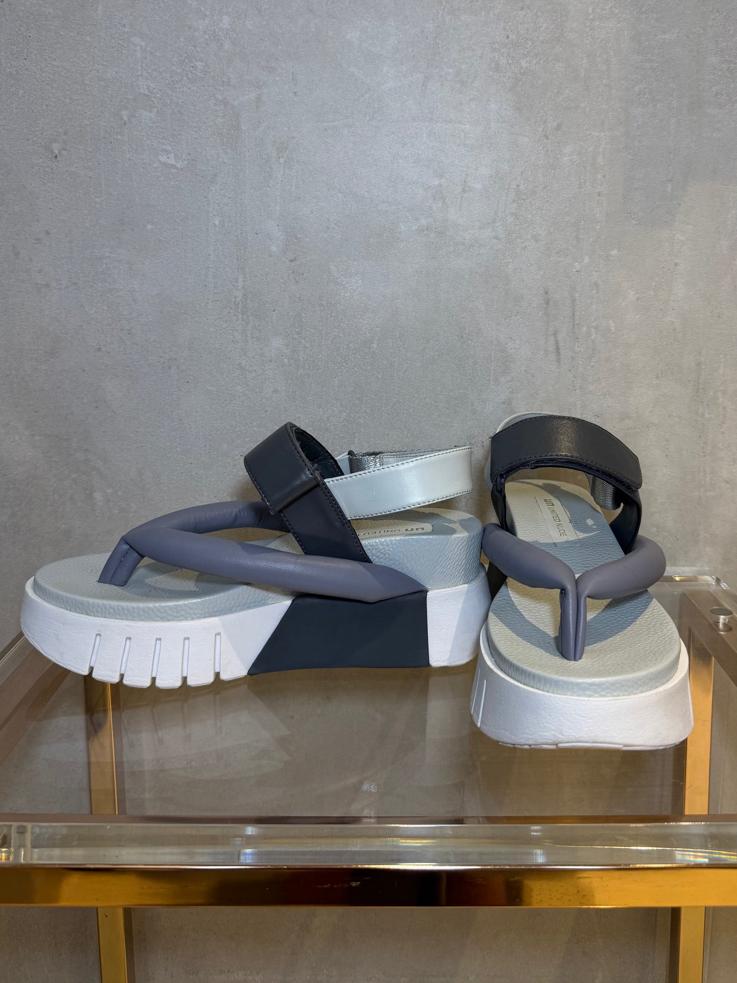 Delta Tong Sandals Grey UNITED NUDE (Pre-Owned)