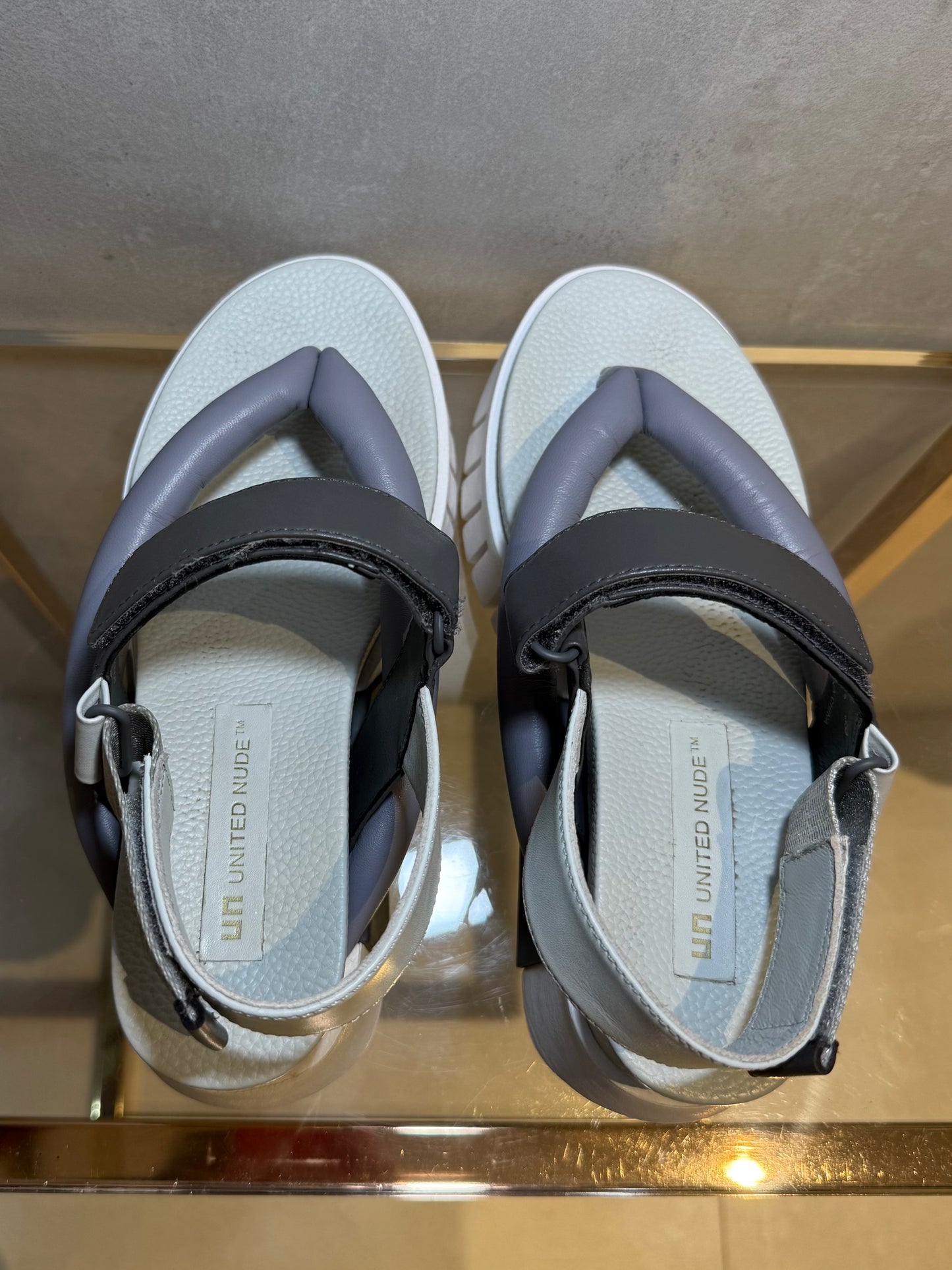 Delta Tong Sandals Grey UNITED NUDE (Pre-Owned)