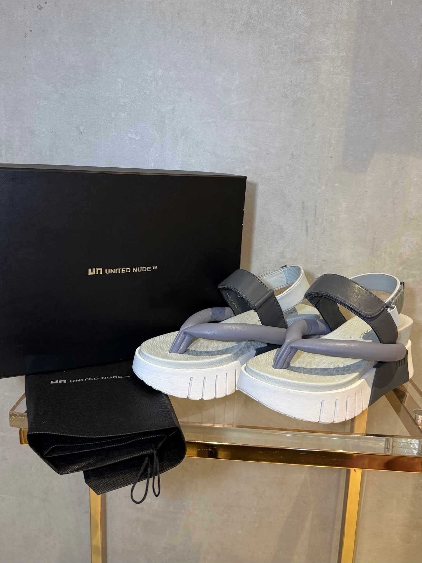 Delta Tong Sandals Grey UNITED NUDE (Pre-Owned)