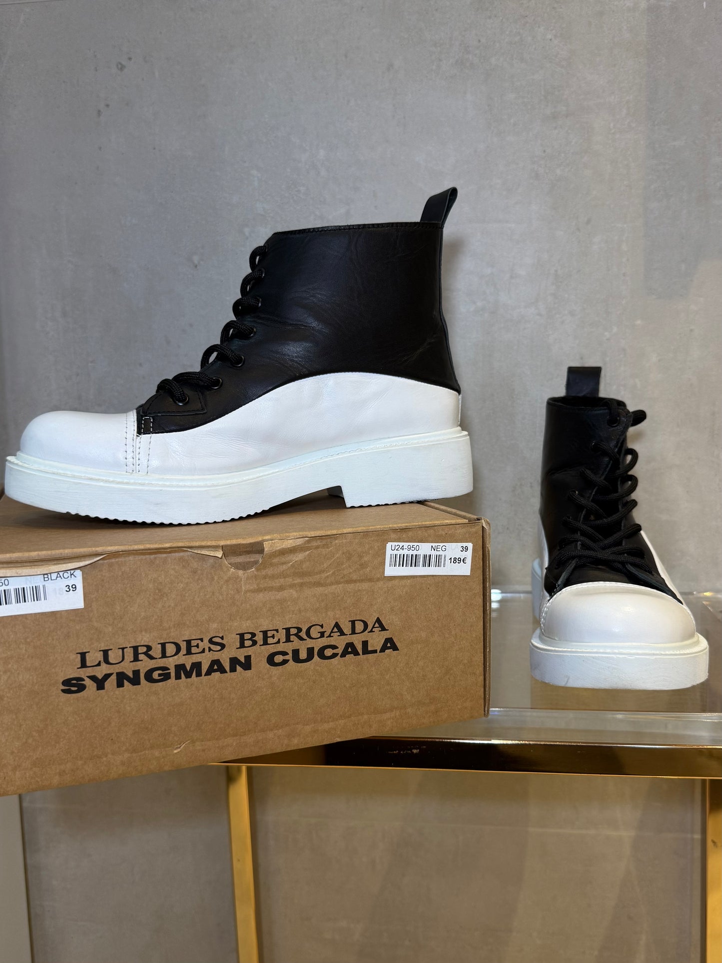 Platform Leather Boots LURDES BERGADA (Pre-Owned)