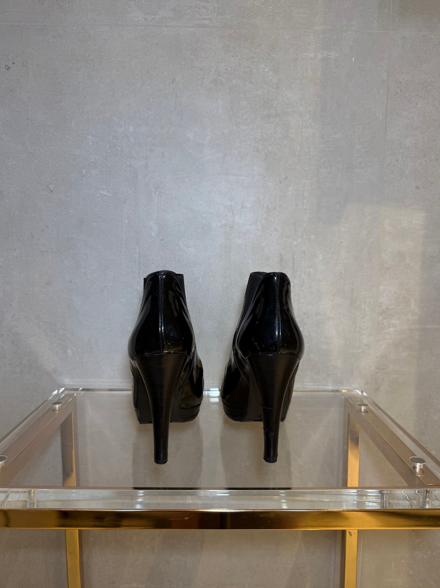 Whoop Black Patent Leather Ankle Boots STUART WEITZMAN (Pre-Owned)