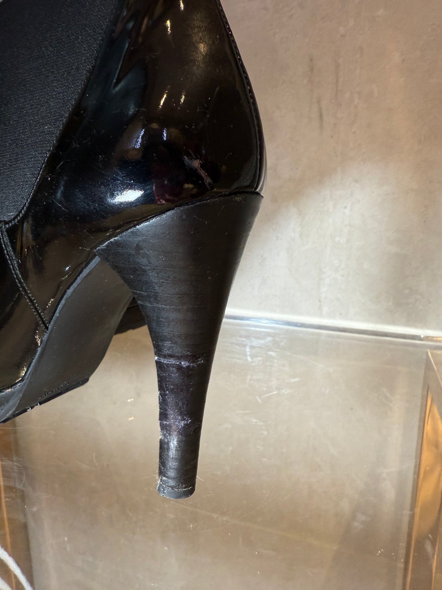 Whoop Black Patent Leather Ankle Boots STUART WEITZMAN (Pre-Owned)