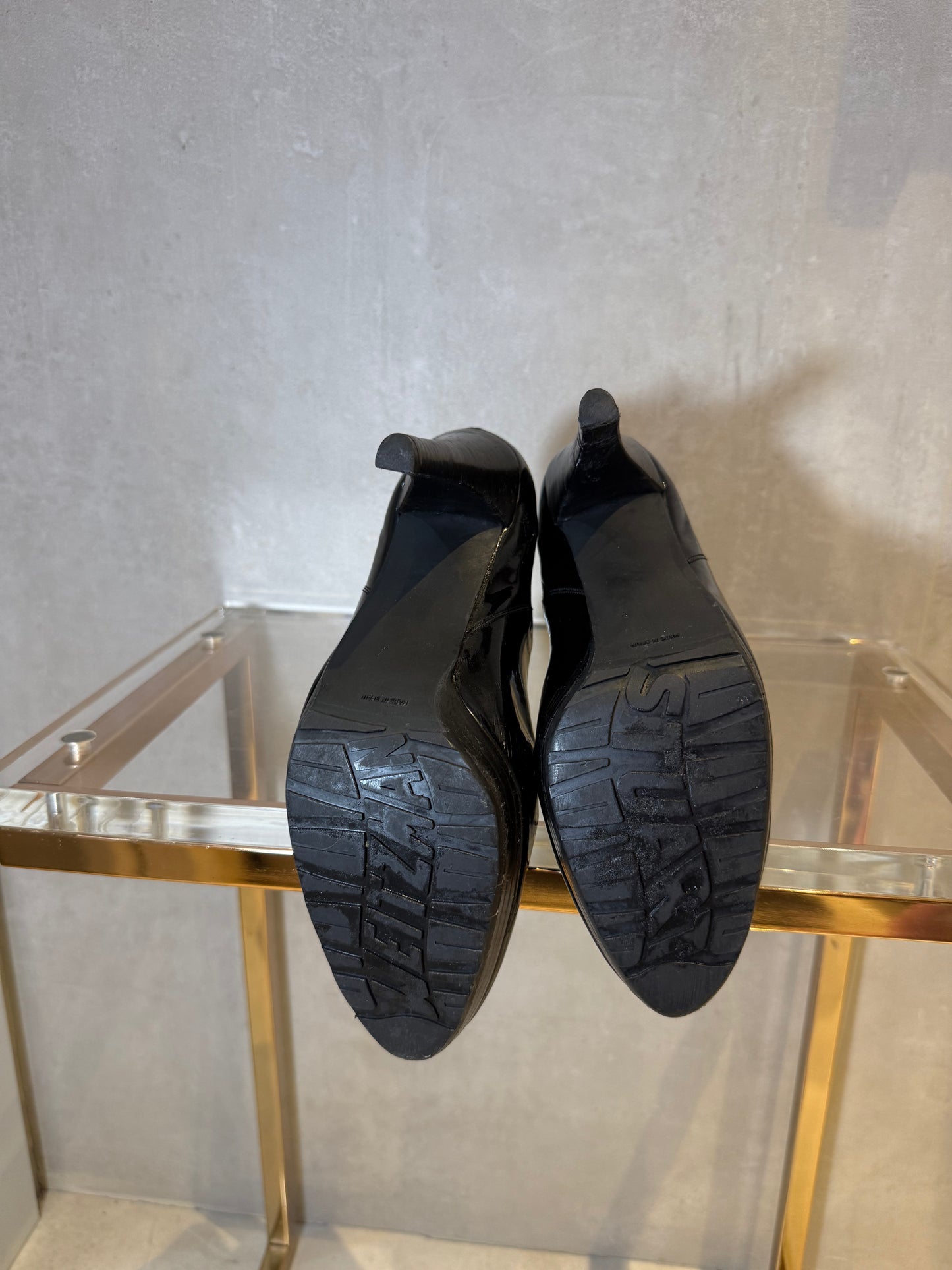 Whoop Black Patent Leather Ankle Boots STUART WEITZMAN (Pre-Owned)