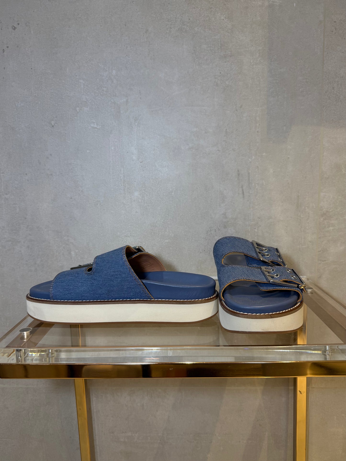 Denim Platform Sandals GANNI (Pre-Owned)