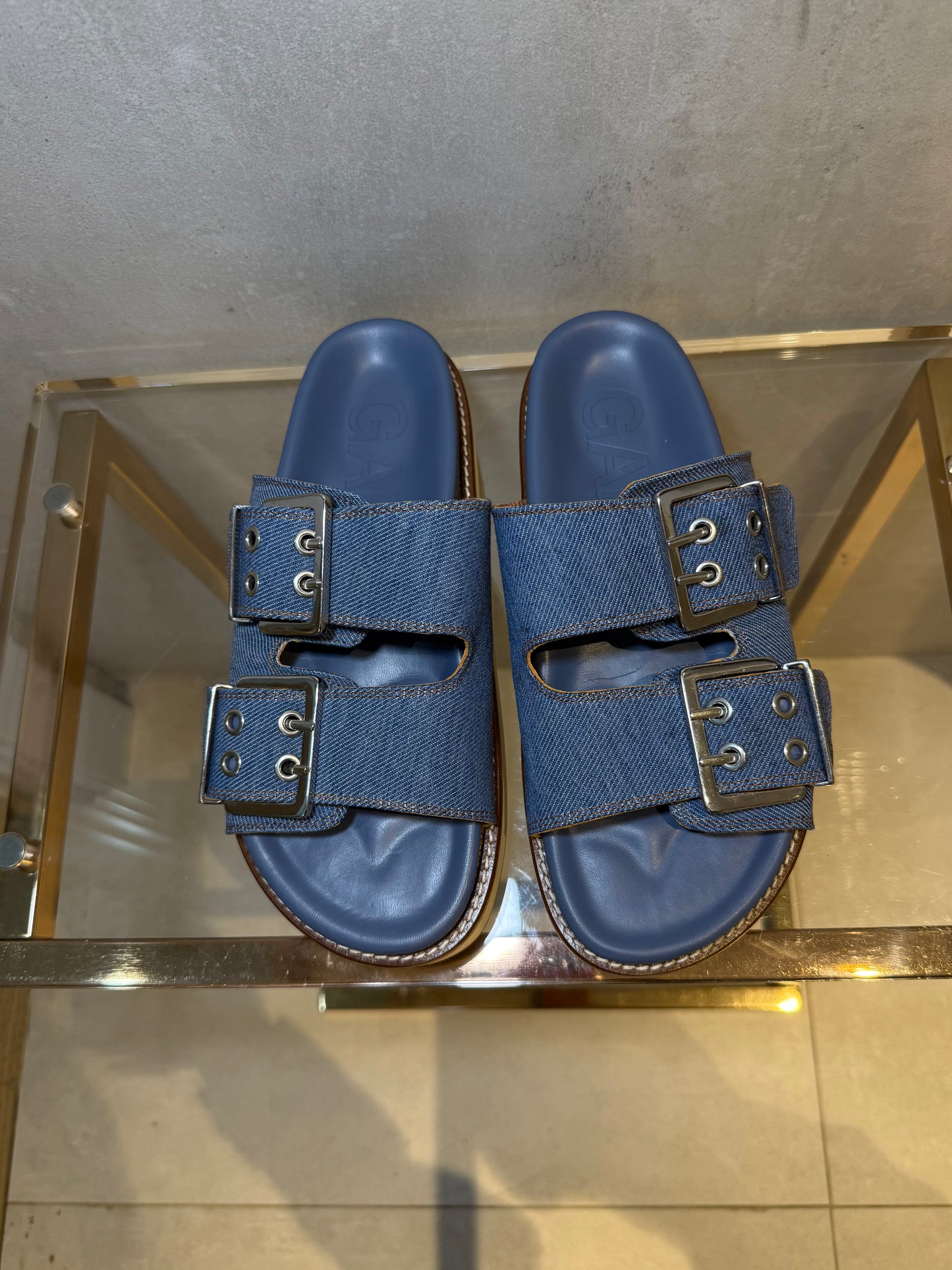 Denim Platform Sandals GANNI (Pre-Owned)