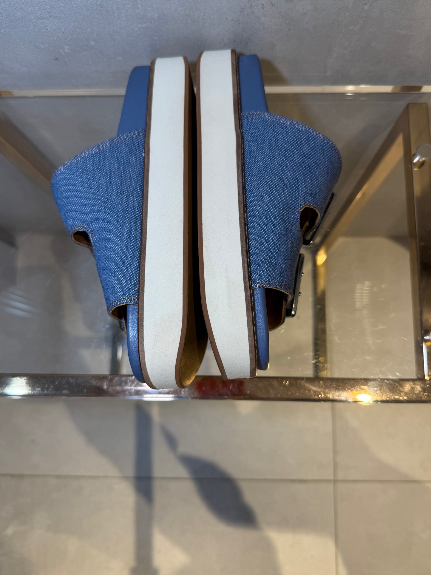 Denim Platform Sandals GANNI (Pre-Owned)