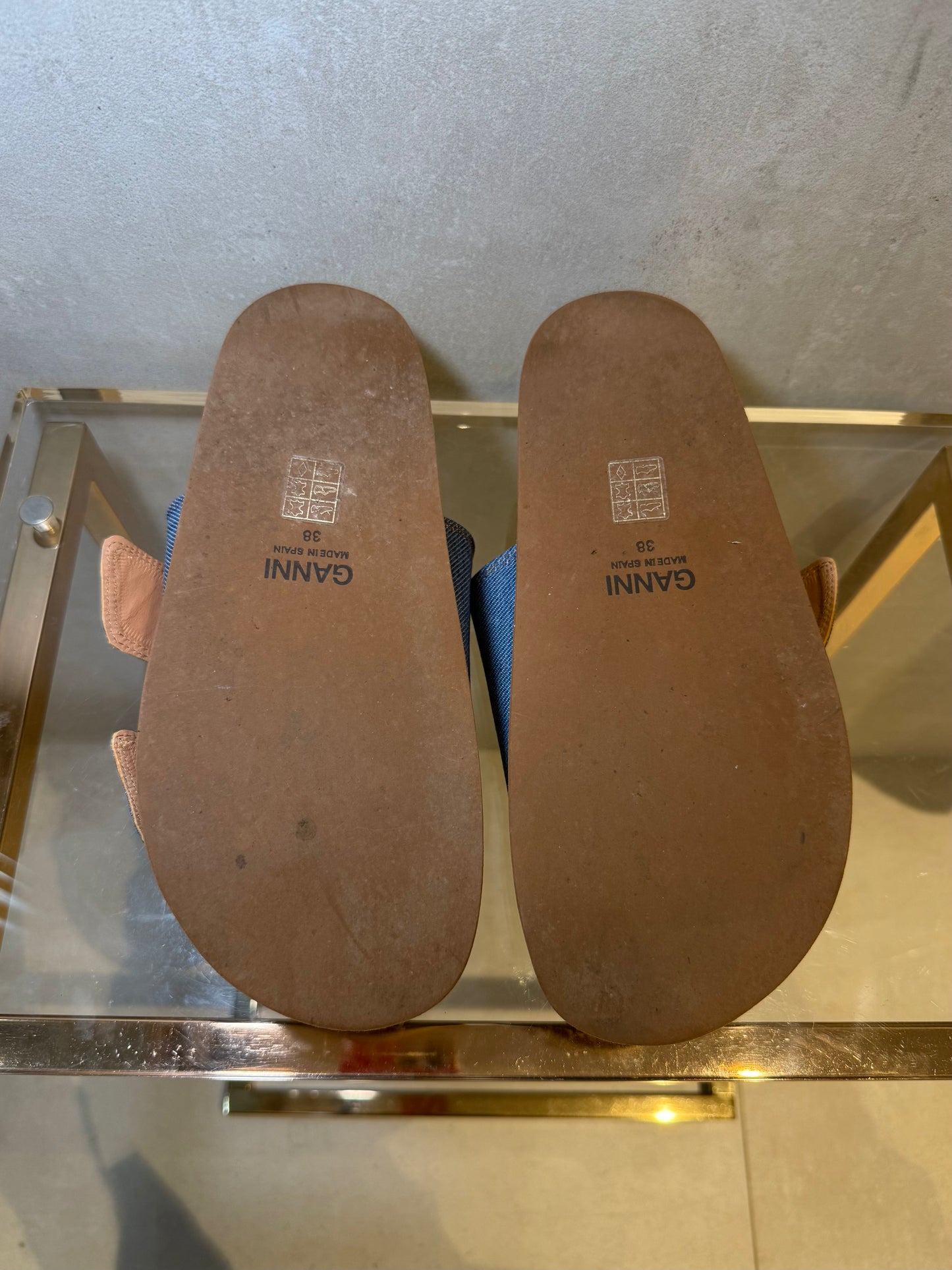 Denim Platform Sandals GANNI (Pre-Owned)