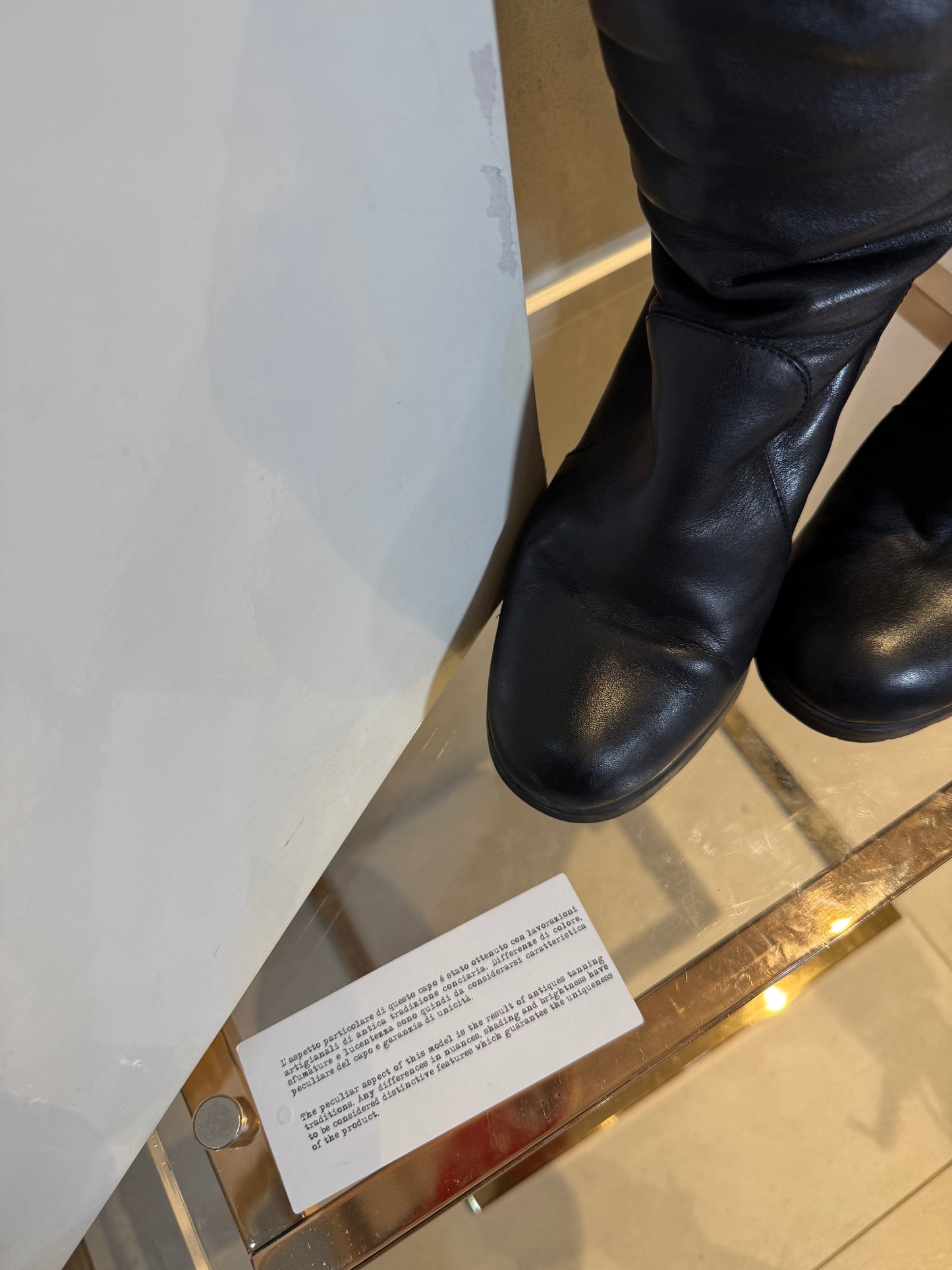 Black Leather Knee-High Boots MM6 MAISON MARGIELA (Pre-Owned)