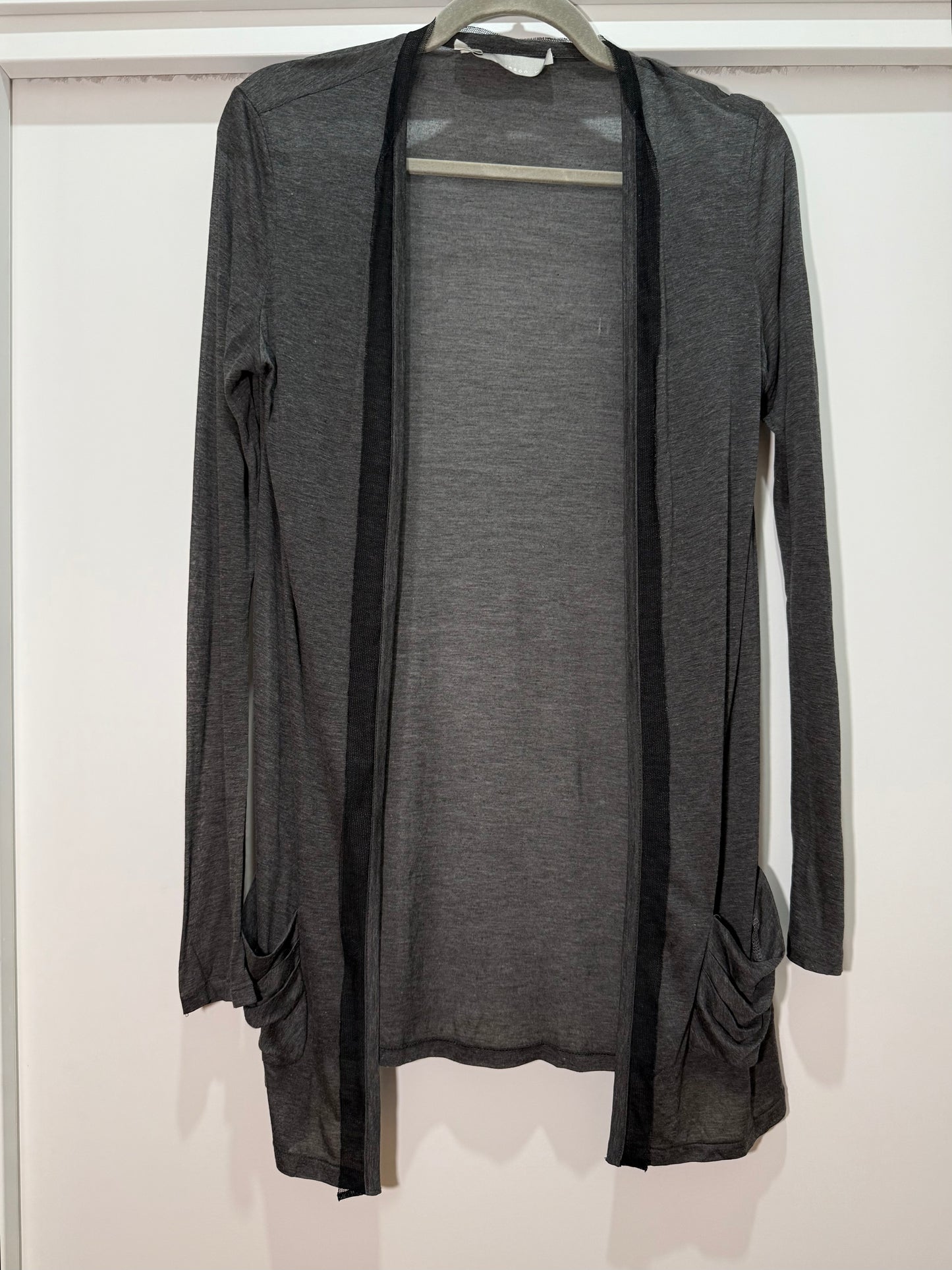 Sheer Open-Front Cardigan in Grey Rayon JASON WU (Pre-Owned)