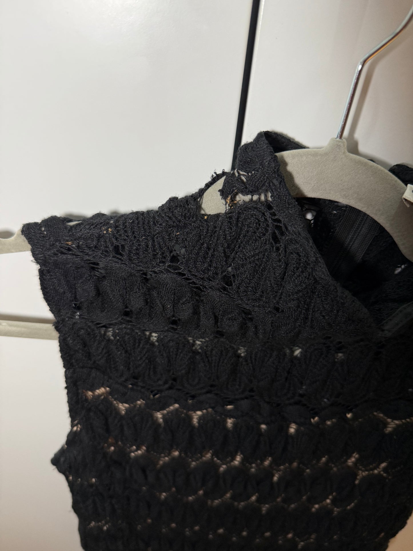 Black Lace Dress – Fitted Stretch Midi MARISA MINICUCCI (Pre-Owned)