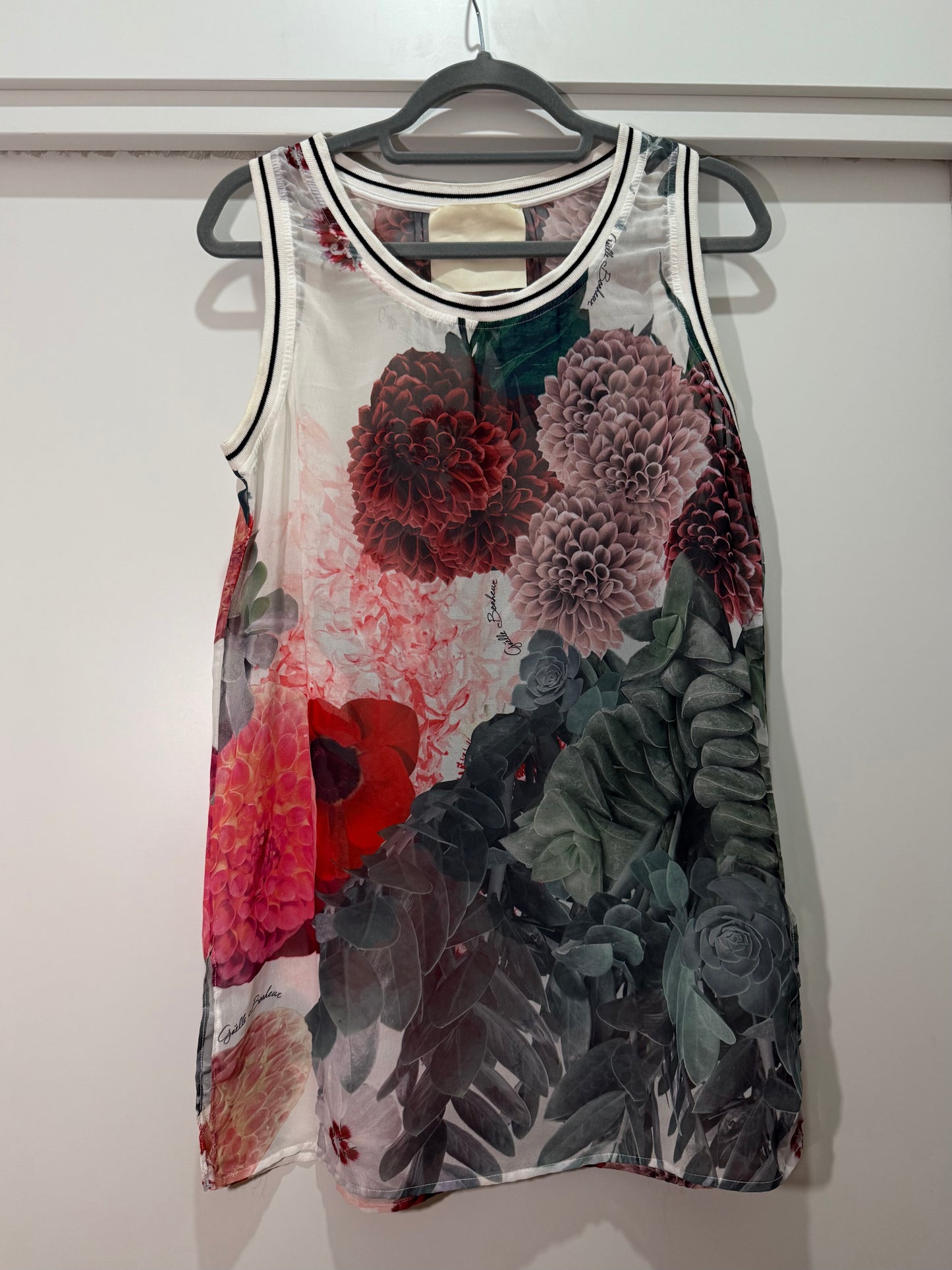 Floral Print Sleeveless Top – Sheer Lightweight GAËLLE BONHEUR PARIS (Pre-Owned)