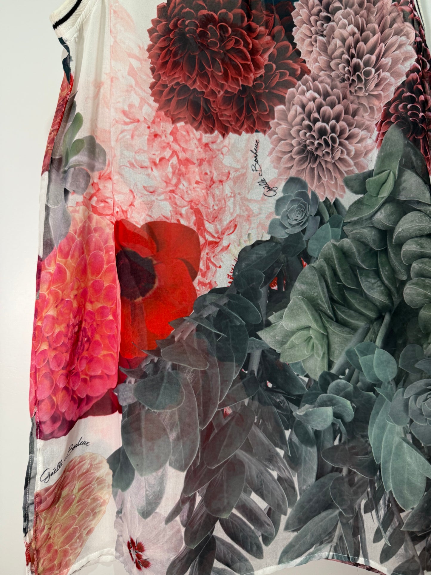 Floral Print Sleeveless Top – Sheer Lightweight GAËLLE BONHEUR PARIS (Pre-Owned)