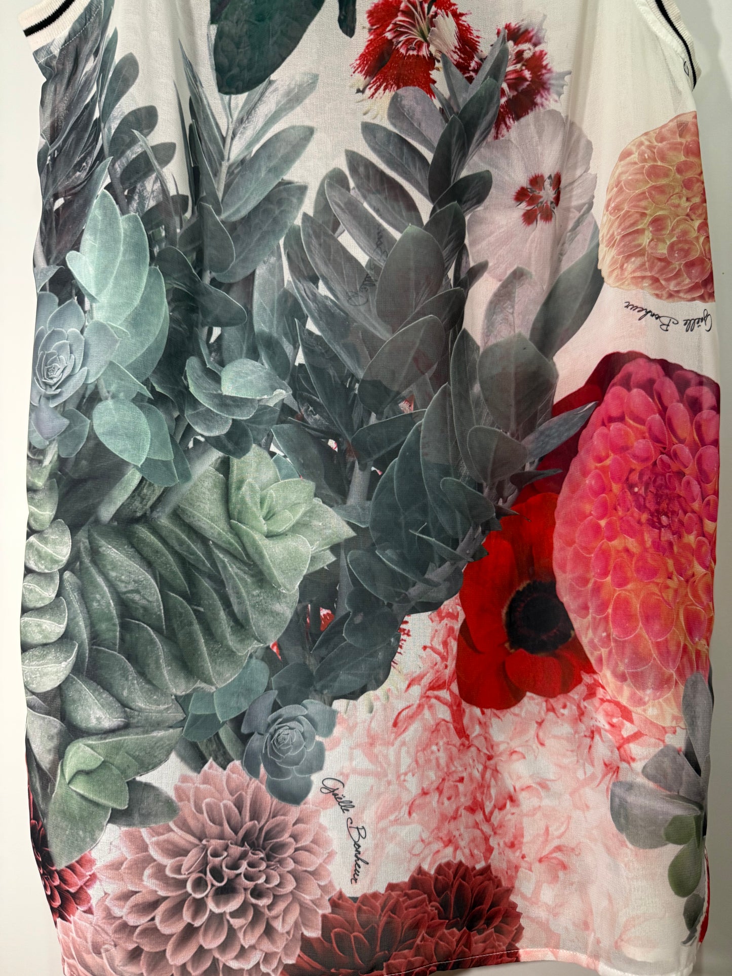 Floral Print Sleeveless Top – Sheer Lightweight GAËLLE BONHEUR PARIS (Pre-Owned)