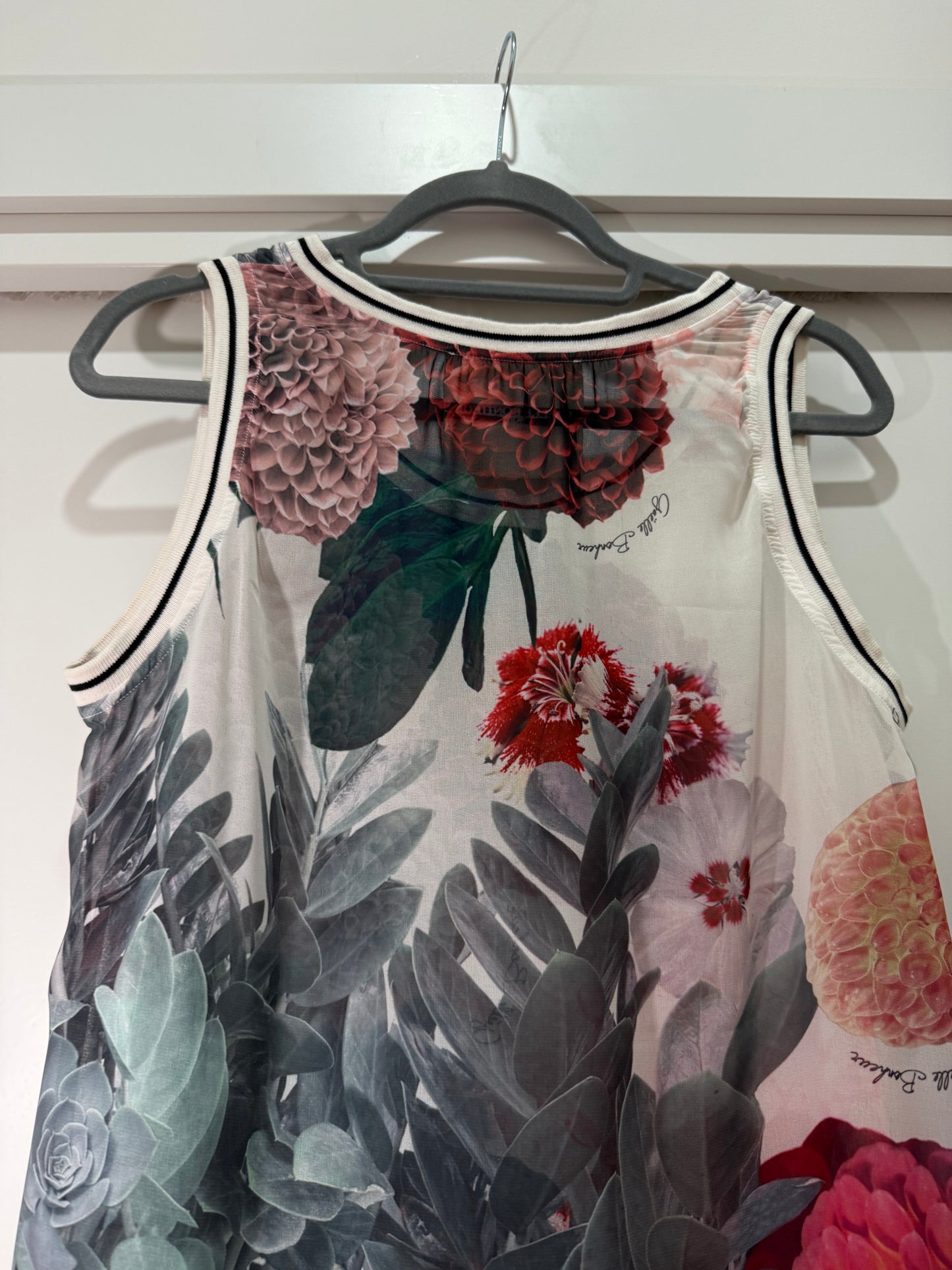 Floral Print Sleeveless Top – Sheer Lightweight GAËLLE BONHEUR PARIS (Pre-Owned)
