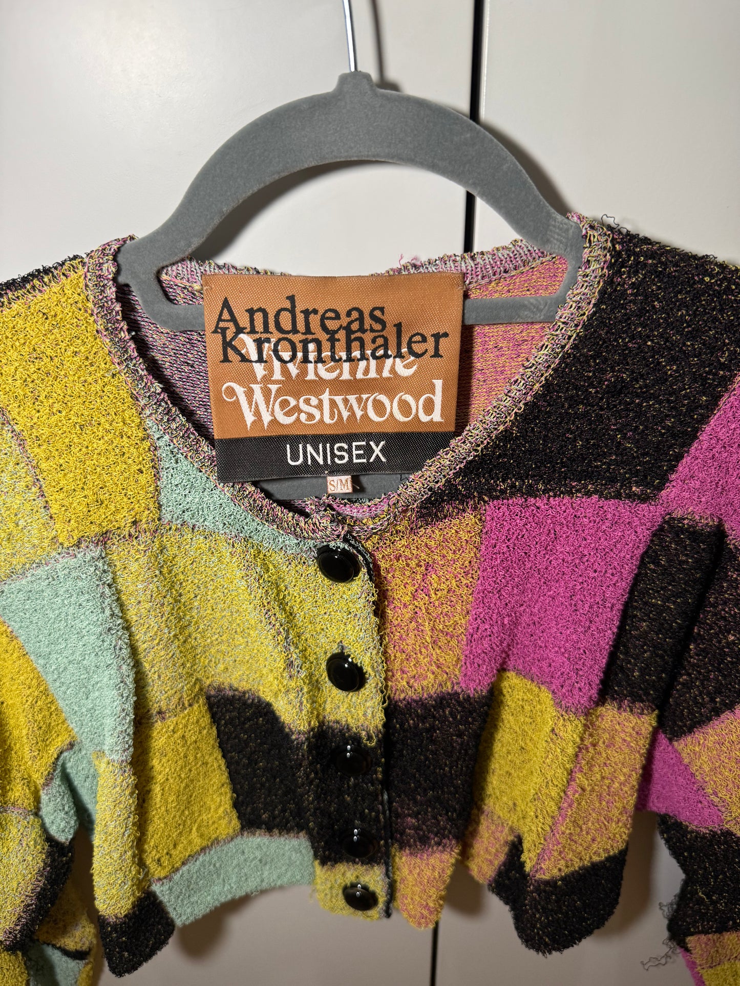 Cropped Knit Cardigan Patchwork Unisex VIVIENNE WESTWOOD ANDREAS KRONTHALER (Pre-Owned)