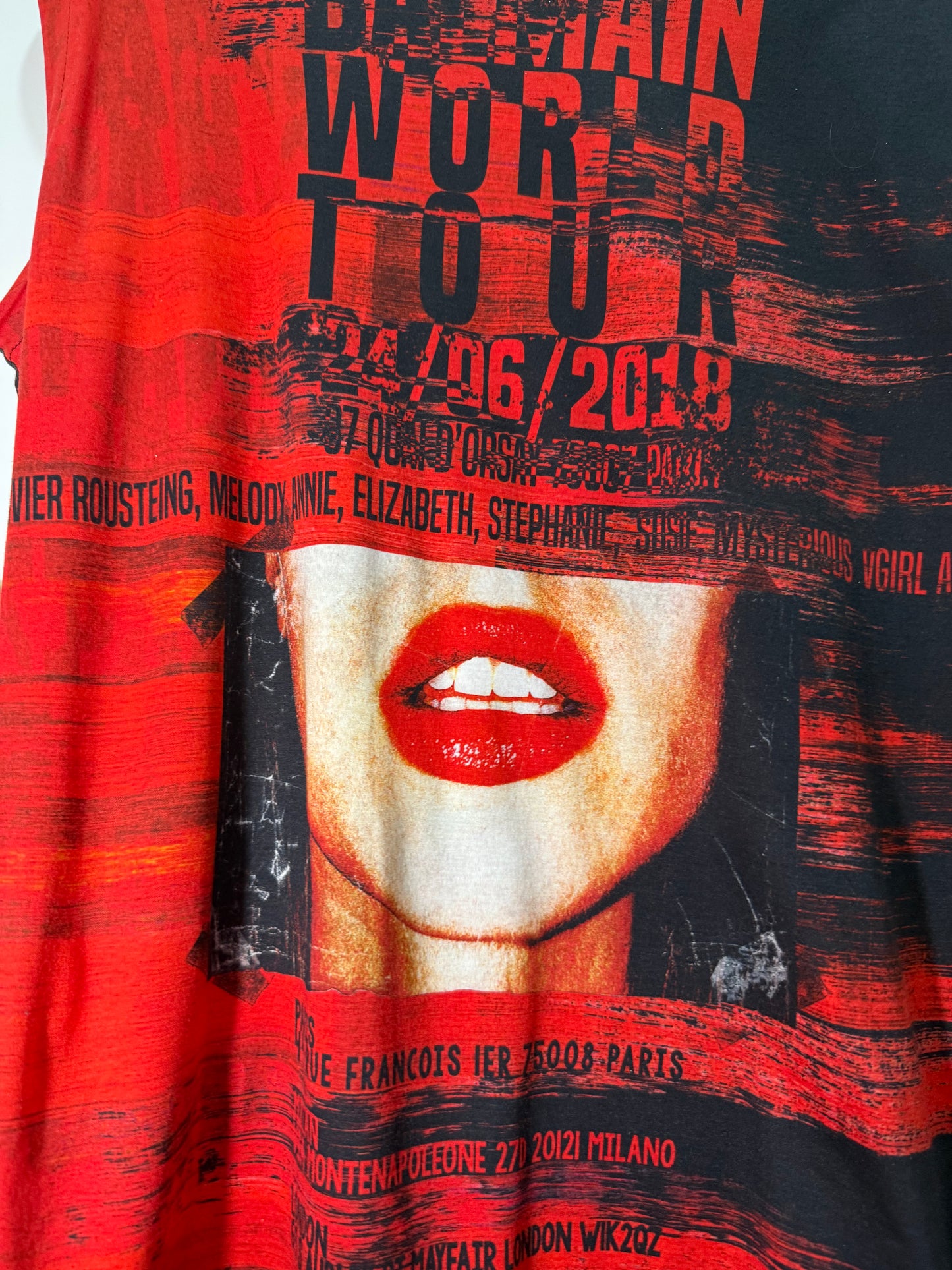 World Tour Graphic Sleeveless Top BALMAIN (Pre-Owned)