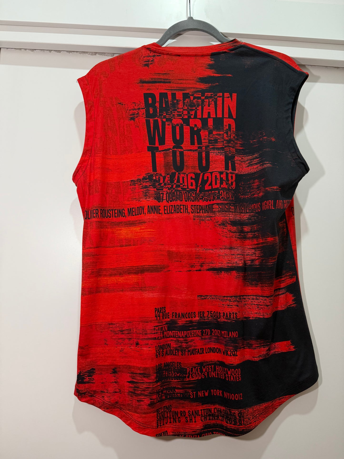 World Tour Graphic Sleeveless Top BALMAIN (Pre-Owned)