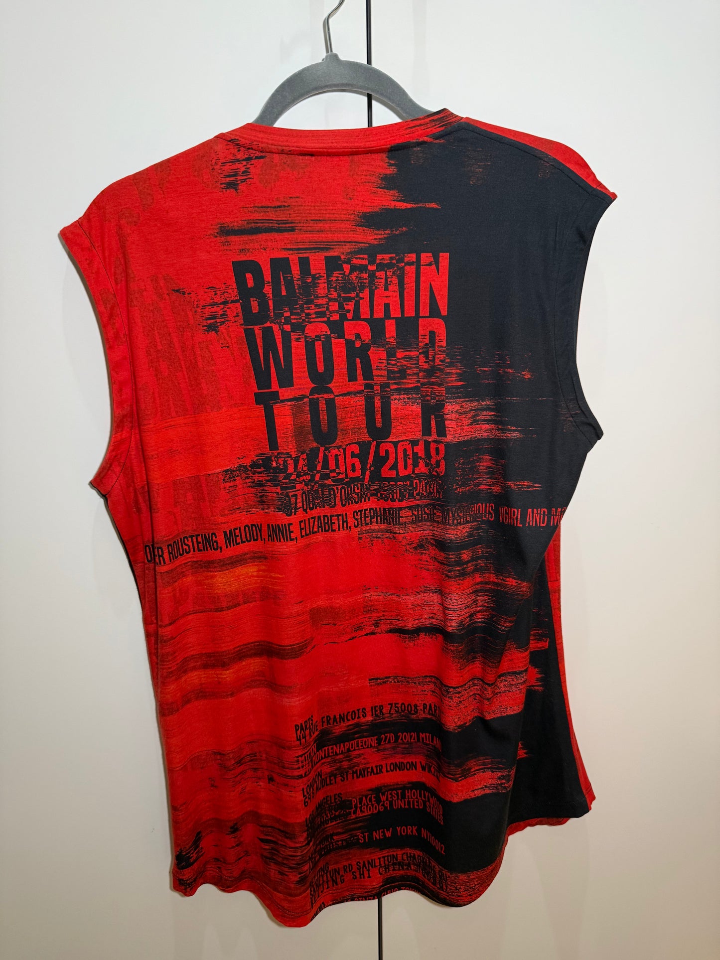 World Tour Graphic Sleeveless Top BALMAIN (Pre-Owned)