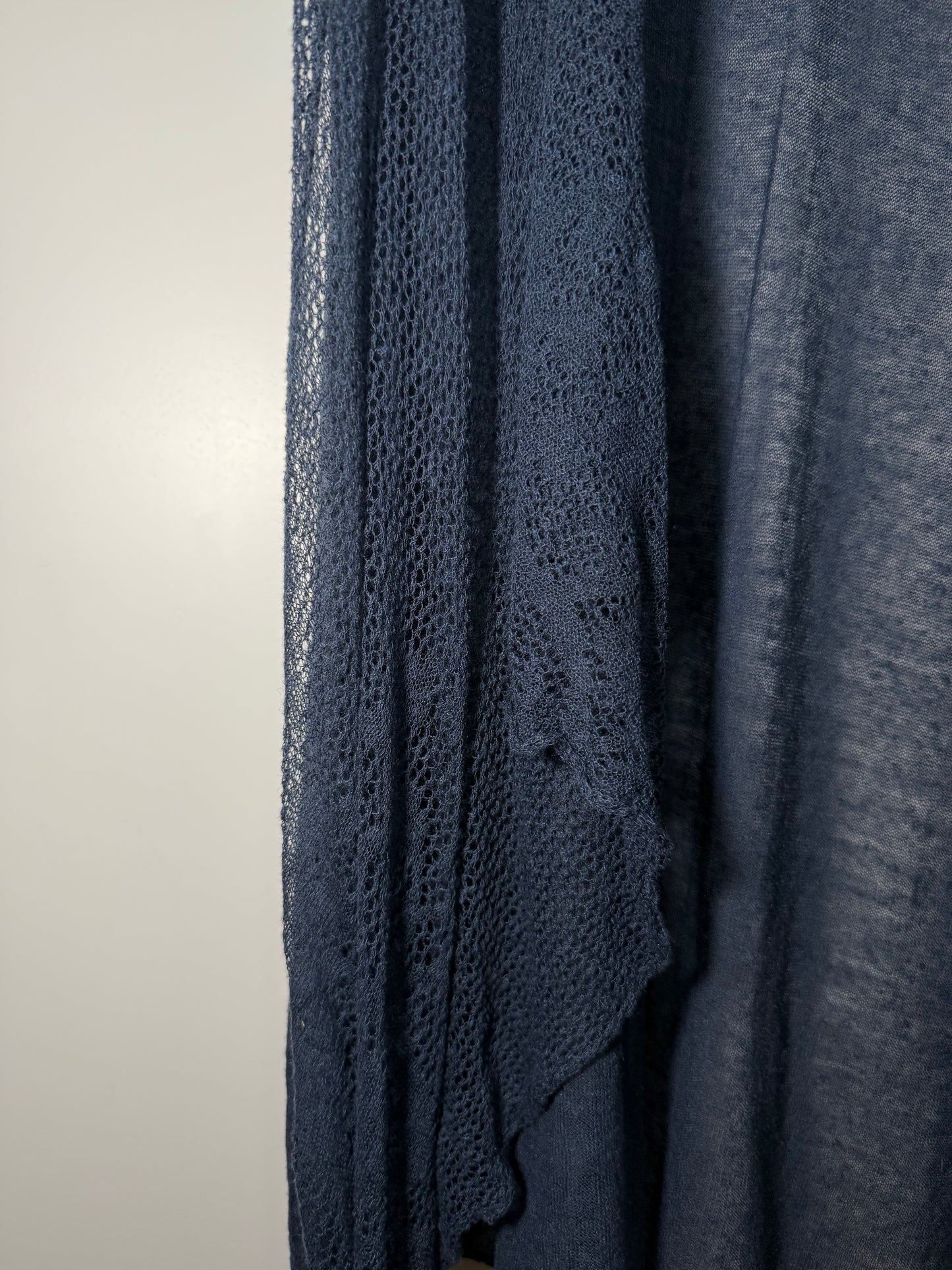 Navy Sheer Knit Vest Long DAVID VALLS (Pre-Owned)